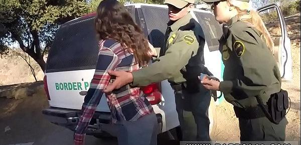  Small teen rough Amateur Threesome for Border Slut